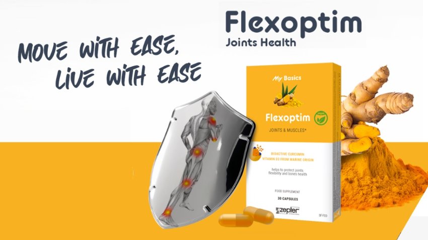 Zepter FlexOptim: curcumină bioactivă și vitamina D3, în capsule vegane