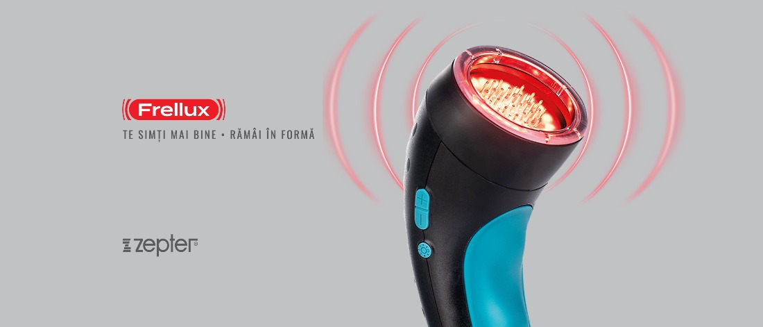 Zepter Frellux: dispozitiv portabil cu hiperlumină roșie și electrostimulare
