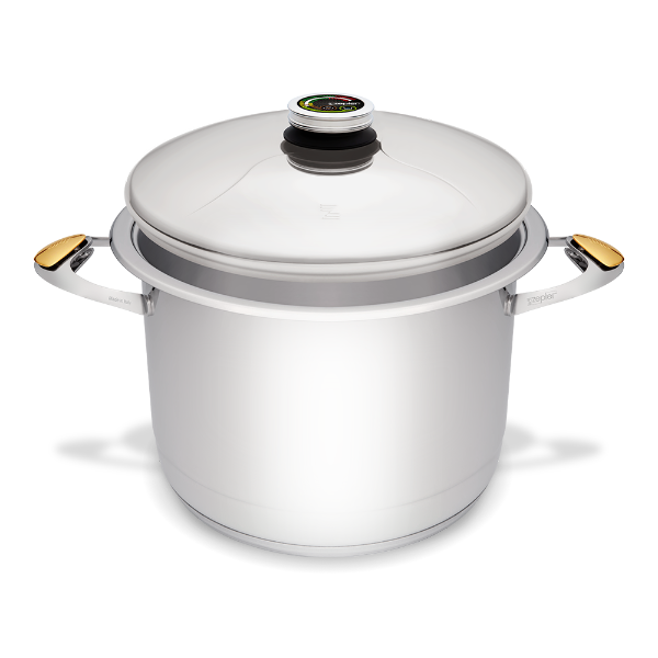 Oală Zepter Masterpiece 12 l, Ø 28 cm, din inox, pentru gătit fără apă și grăsime