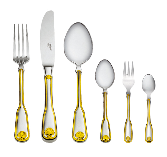 Set tacâmuri Zepter Venus cu decor placat cu aur, 36 de piese