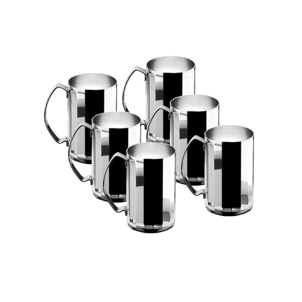 Set 6 căni de ceai cu mâner Zepter Taiga din inox