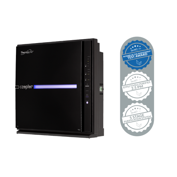 Purificator de aer Zepter TherapyAir iOn, negru, cu ionizator și filtre HEPA