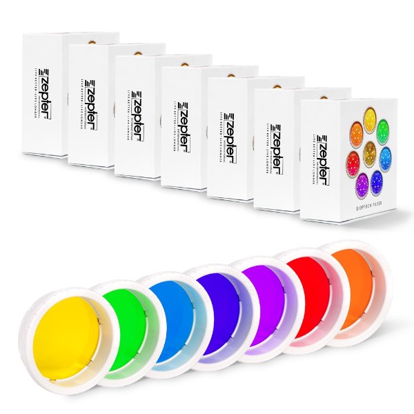 Set de filtre color Zepter pentru BIOPTRON Pro 1, 7 culori, Ø 11 cm