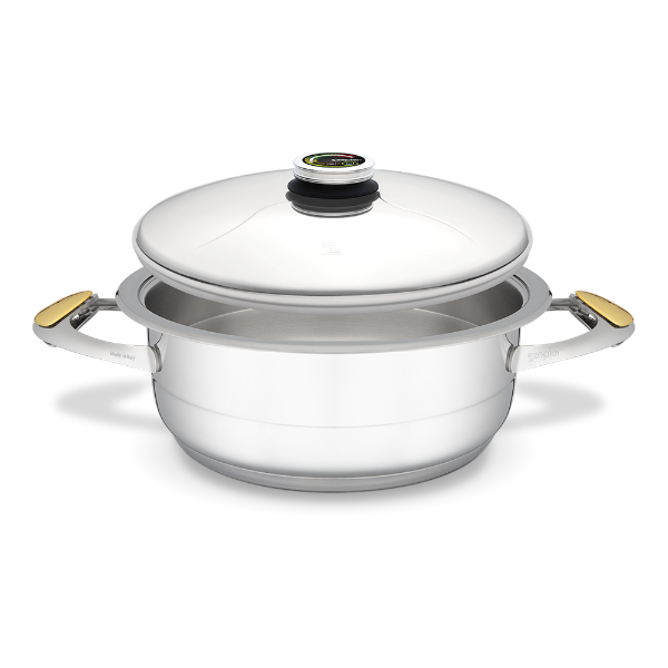 Oală Zepter Masterpiece 4 l, Ø 24 cm, din inox, pentru gătit fără apă și grăsime