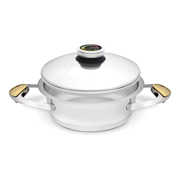 Oală Zepter Masterpiece 2 l, Ø 20 cm, din inox, pentru gătit fără apă și grăsime