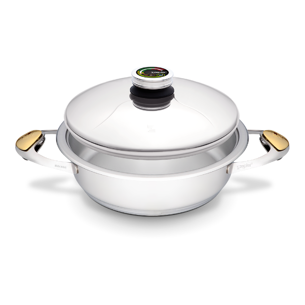 Oală Zepter Masterpiece 3 l, Ø 24 cm, din inox, pentru gătit fără apă și grăsime